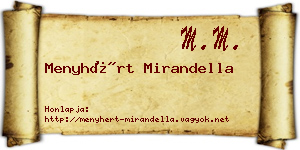 Menyhért Mirandella névjegykártya